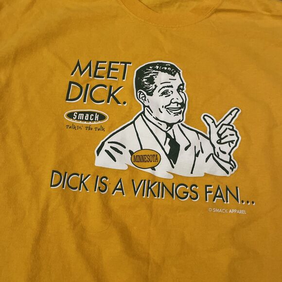 Minnesota Vikings Football Smack Talk “Don't be a Dick” Shirt  XL - Picture 5 of 9
